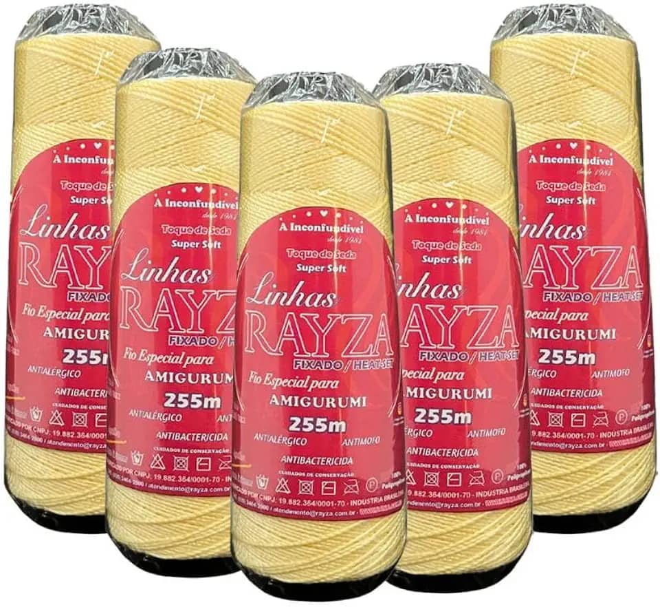 Linha Rayza Ideal para Crochê e Amigurumi - Cor 003 Creme