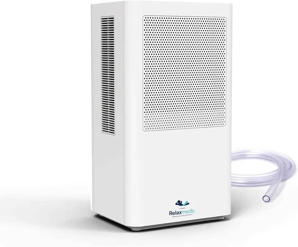 Desumidificador Ar Ambiente Elétrico Portátil Pure Ion Antimofo Max Bivolt - Reservatório de 3 Litros - Relaxmedic