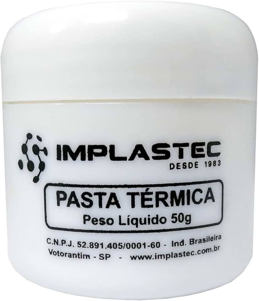 "Pasta Térmica 50g, Implastec, Silicone, Branca"