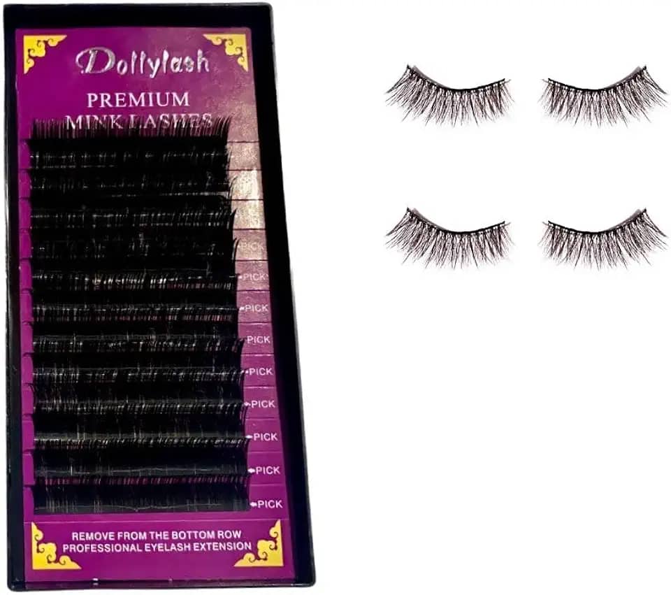 Cílios Postiços Fio a Fio Efeito Extensão Natural Cartela Completa Olhar Marcante