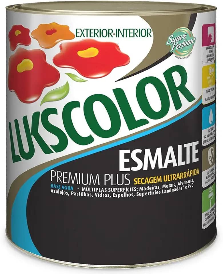 Tinta Esmalte Acet Lukscolor Base Água Branco 900ml