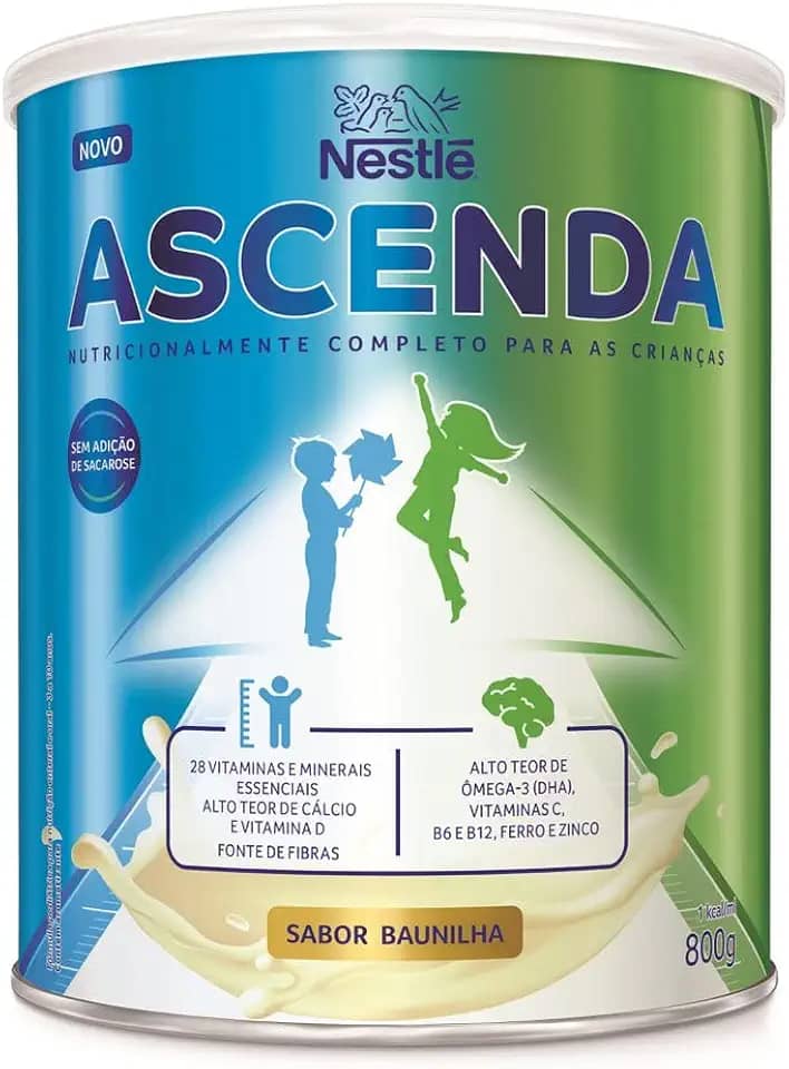 Ascenda Suplemento Infantil Baunilha 800G