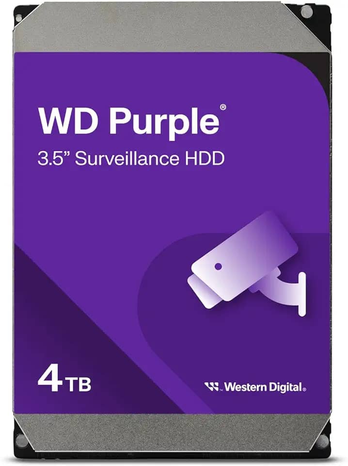 Western Digital Disco rígido interno de vigilância WD Purple 4TB - SATA 6 Gb/s, cache de 256 MB, 3,5' - WD43PURZ