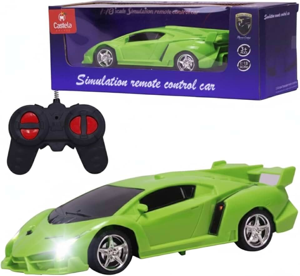 Carrinho de Controle Remoto com 4 Funções Verde - Castela