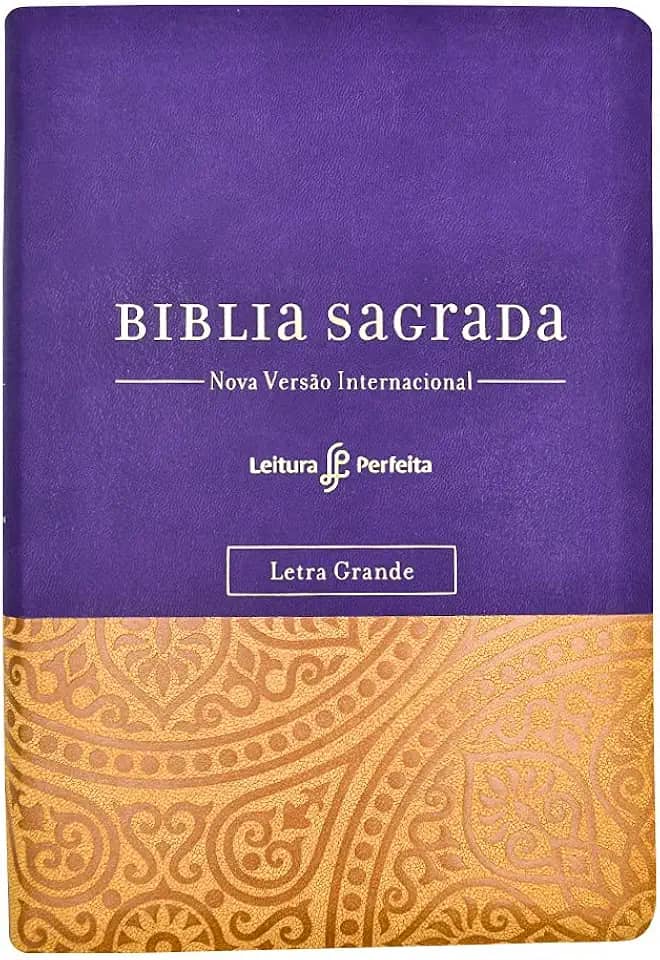 Bíblia NVI, Couro Soft, Roxo e Amarelo, Letra Grande, Com Espaço para Anotações, Leitura Perfeita