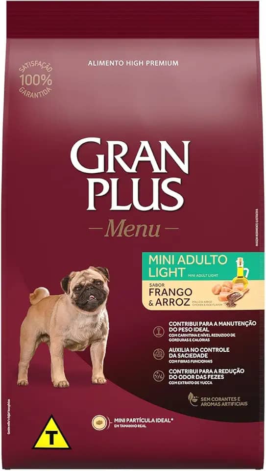 GRANPLUS MENU CAO ADULTO LIGHT - RAÇAS PEQUENAS - 10,1kg