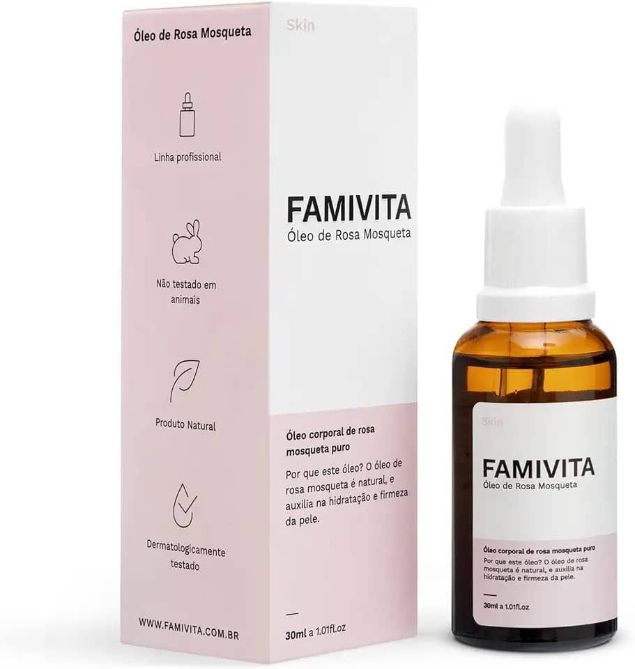 Óleo de Rosa Mosqueta Famivita - Evita Estrias na Gravidez