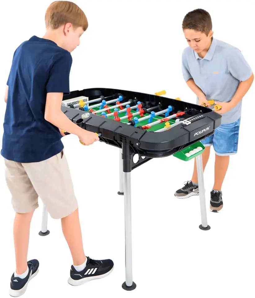 Mesa de Pebolim Infantil Jogo de Futebol de Mesa Portátil 22 Jogadores e 4 Bolas Mesa de Totó Portátil