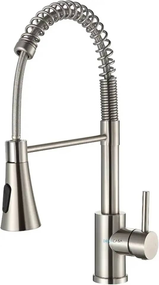 Torneira De Cozinha Pia Gourmet Monocomando Misturador Flexível Para Bancada Aço Escovado