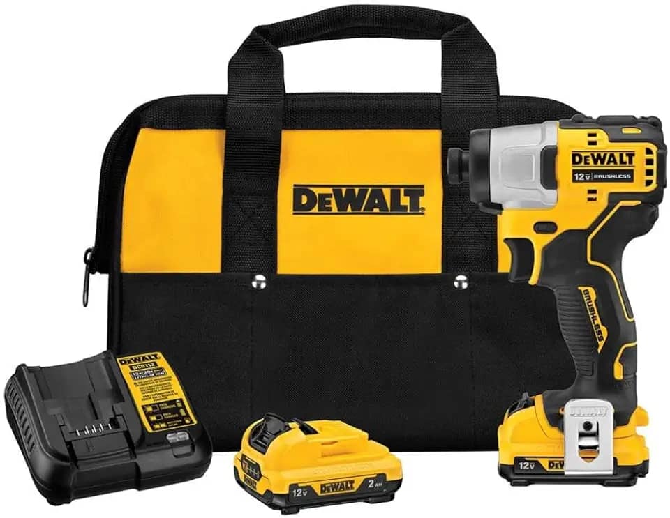 DEWALT XTREME 12V MAX* Kit de chave de impacto, 1/4 polegadas (DCF801F2)