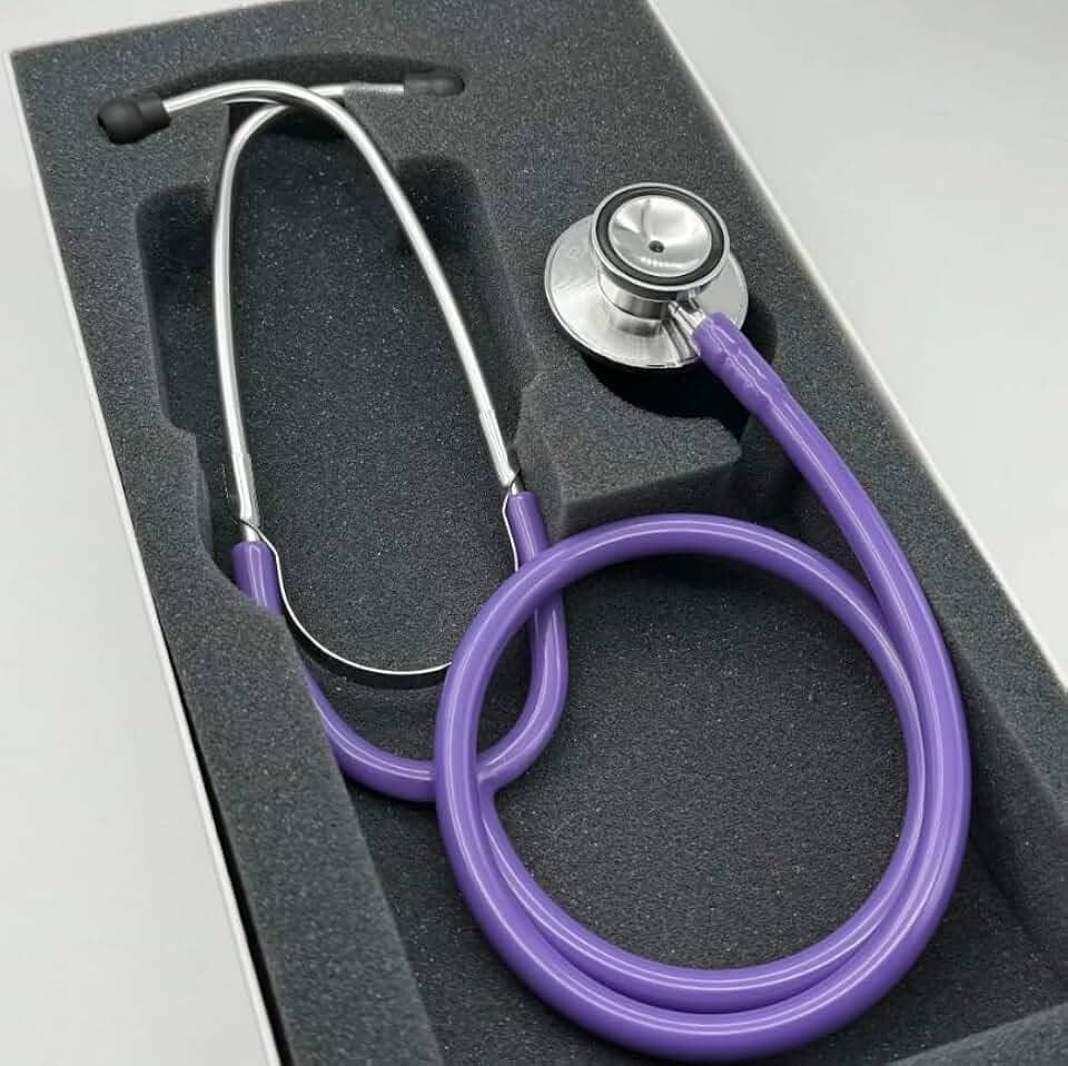 Estetoscópio P.A Med Duplo Adulto e Infantil Enfermagem Estudante Excelente Ausculta (Lilás)