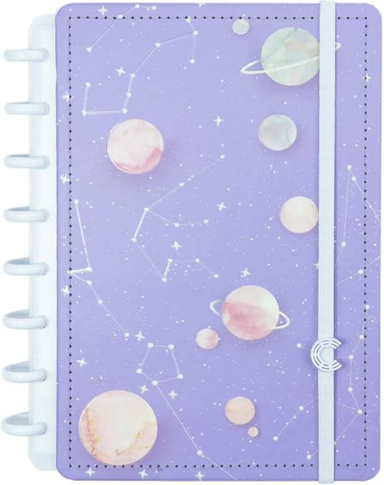 Caderno Inteligente, A5, Purple Galaxy By Gocase, 155x220 mm, 80 Folhas, Caderno Inteligente
