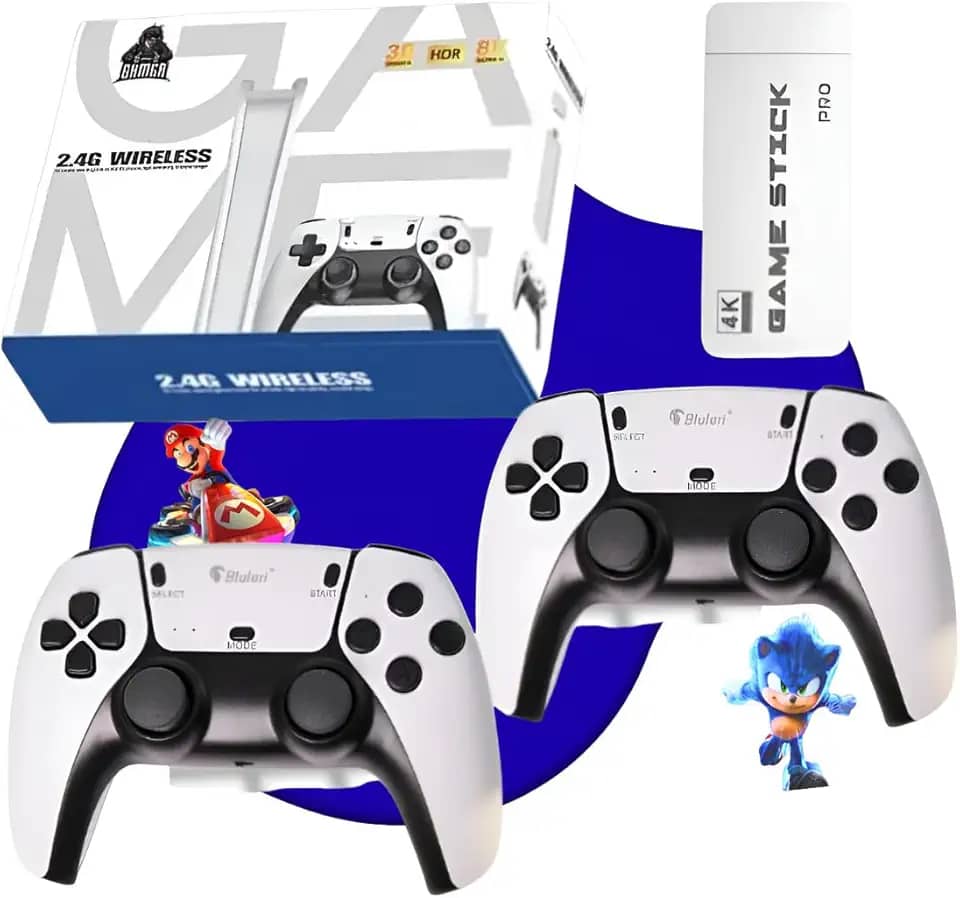 Vídeo Game Stick M15 Plus 4k 64gb Hdmi Com 2 Controles Sem Fio Com 30 mil Jogos