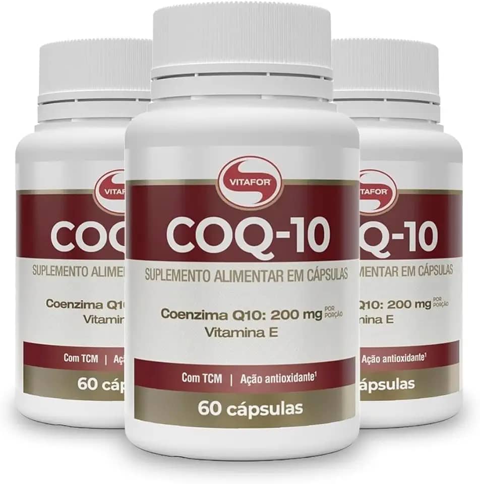 Kit 3 Coenzima Coq-10 Vitafor 60 cápsulas