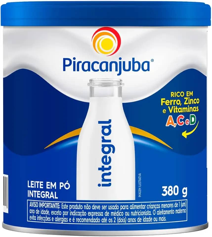 Leite em Pó Integral Piracanjuba Lata 380g