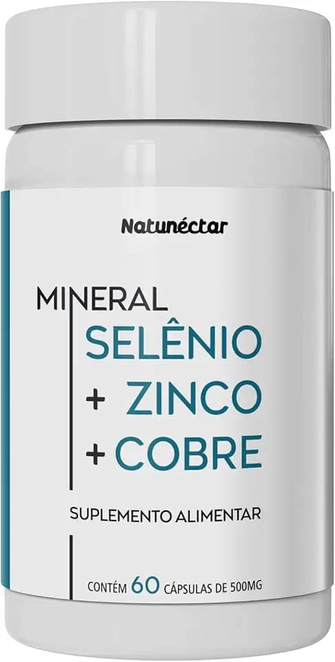 Selênio + Cobre + Zinco Suplemento 60 Cápsulas