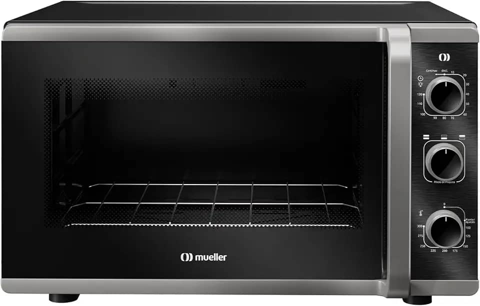 Forno Elétrico de bancada Mueller 50 litros e 3 Modos de Assar MFB50K 127V Preto