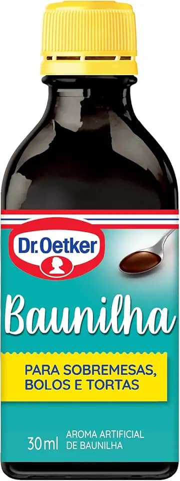 Dr. Oetker Aroma Baunilha, Mais Sabor Para as Receitas, Sobremesas, Bolos, Tortas e Doces, 30ml