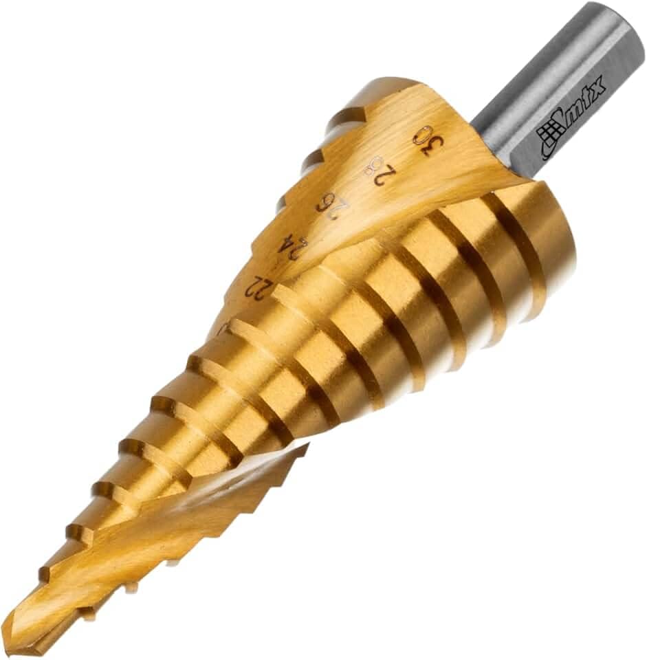MTX Broca Escalonada HSS Professional, Aço Rápido de Alta Precisão para Furos em Metal, Plástico e Madeira (6-30 mm)