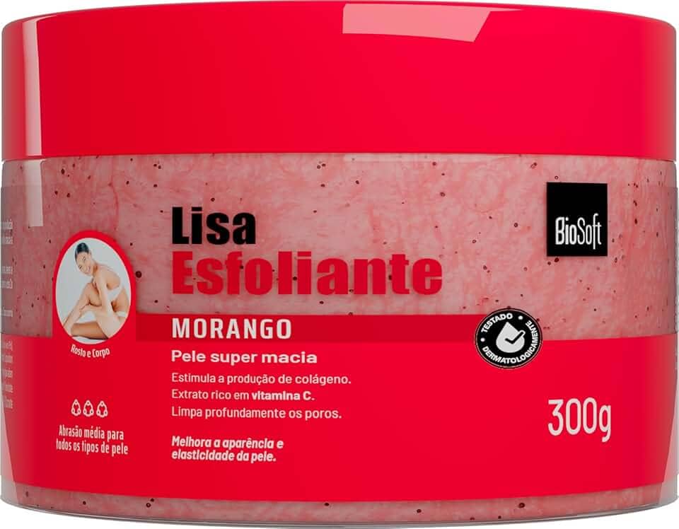 Soft Hair - Esfoliante Corporal Soft Hair Biosoft Lisa 300G Morango