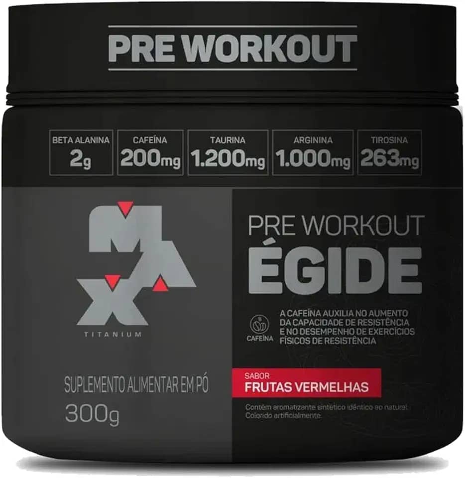 Max Titanium Egide Pre-Workout 300G (Frutas Vermelhas)