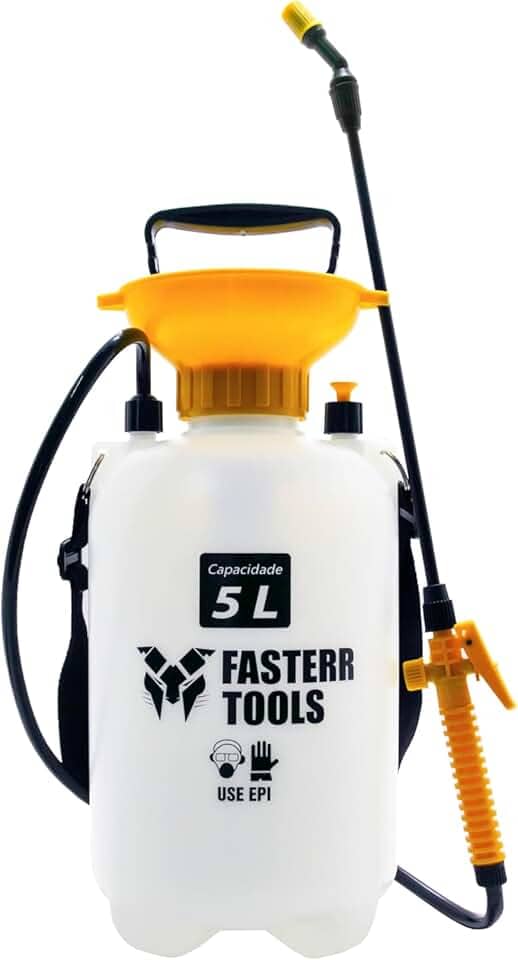 Genérico Pulverizador Borrifador Manual com Bomba e Mangueira 5 Litros