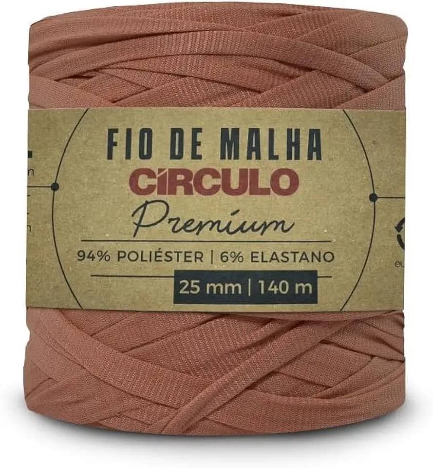 Kit 2 Fio De Malha Circulo Premium 140m Para Crochê Tricô Espessura 25mm - Todos os Tons (7832 - ARAGAO)