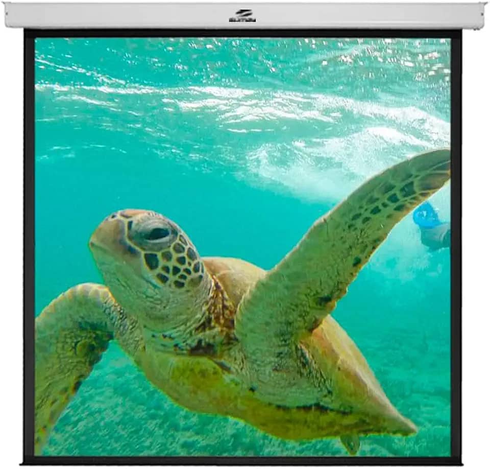 Tela de Projeção Retrátil, SUMAY, TRQS110 45, Branco/Preto