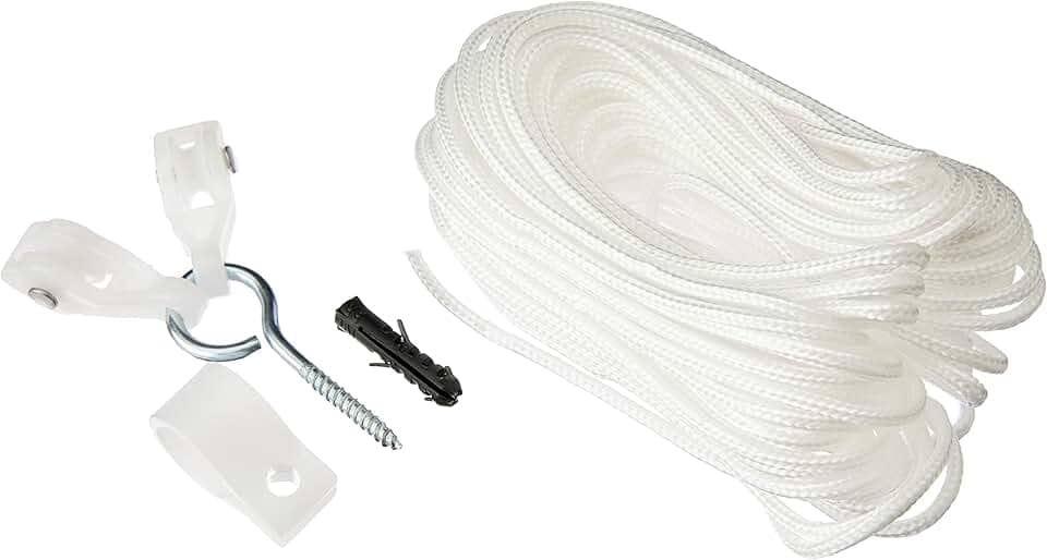 Kit de Varal de Teto Etna Polipropileno Secalux Branco 4cm