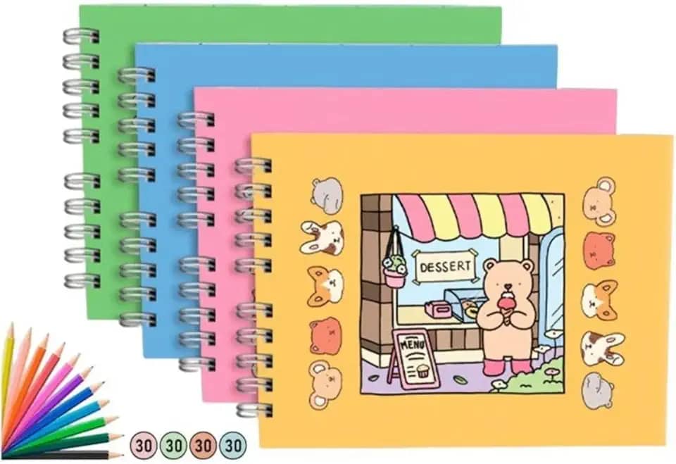 Caderno de Pintar Antiestresse 50 Folhas Livro De Pintura Desenhos Para Colorir Com Animais Fofinhos E Ilustrações Divertidas, Livro de Colorir Antiestresse para Adultos – Desenhos Fofos e Ilustrações Divertidas para Relaxar, Terapia de Colorir, Passatempo Criativo e Alívio do Estresse