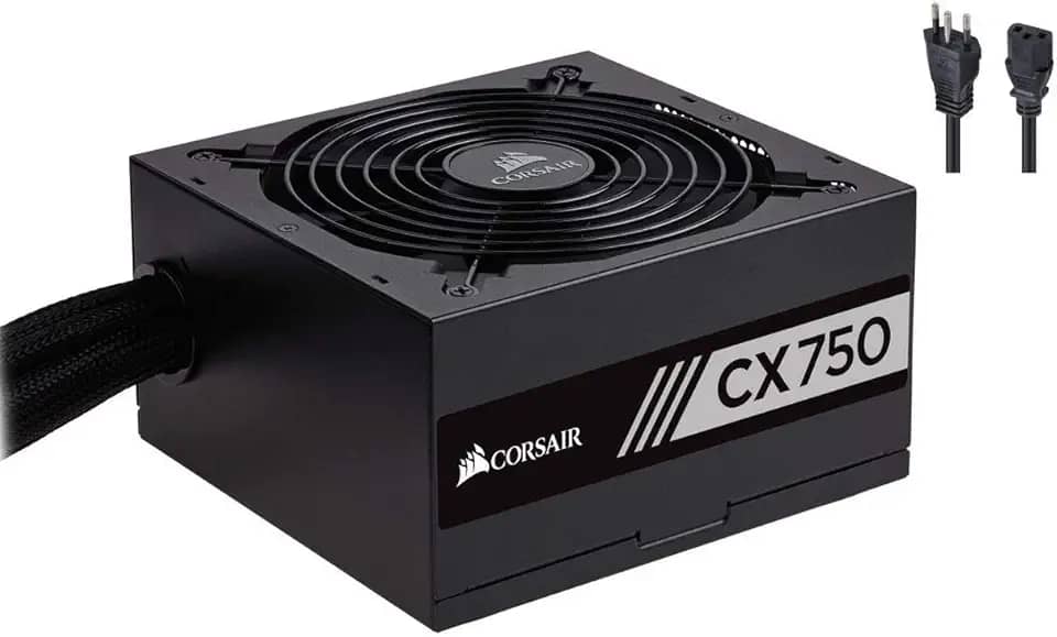 Fonte Corsair 750W 80 Plus Bronze Cx750 - Cp-9020123-Br, PRETO