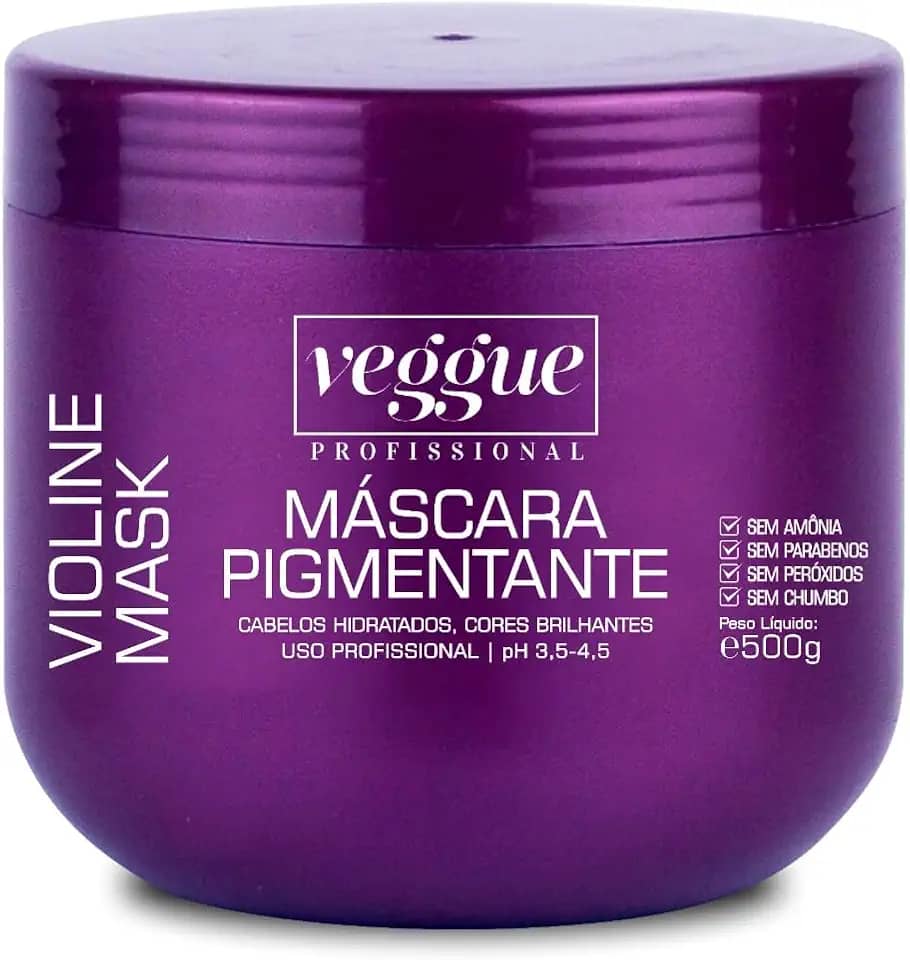 Máscara Matizadora Roxa/Violine, Roxo, Veggue,500ml