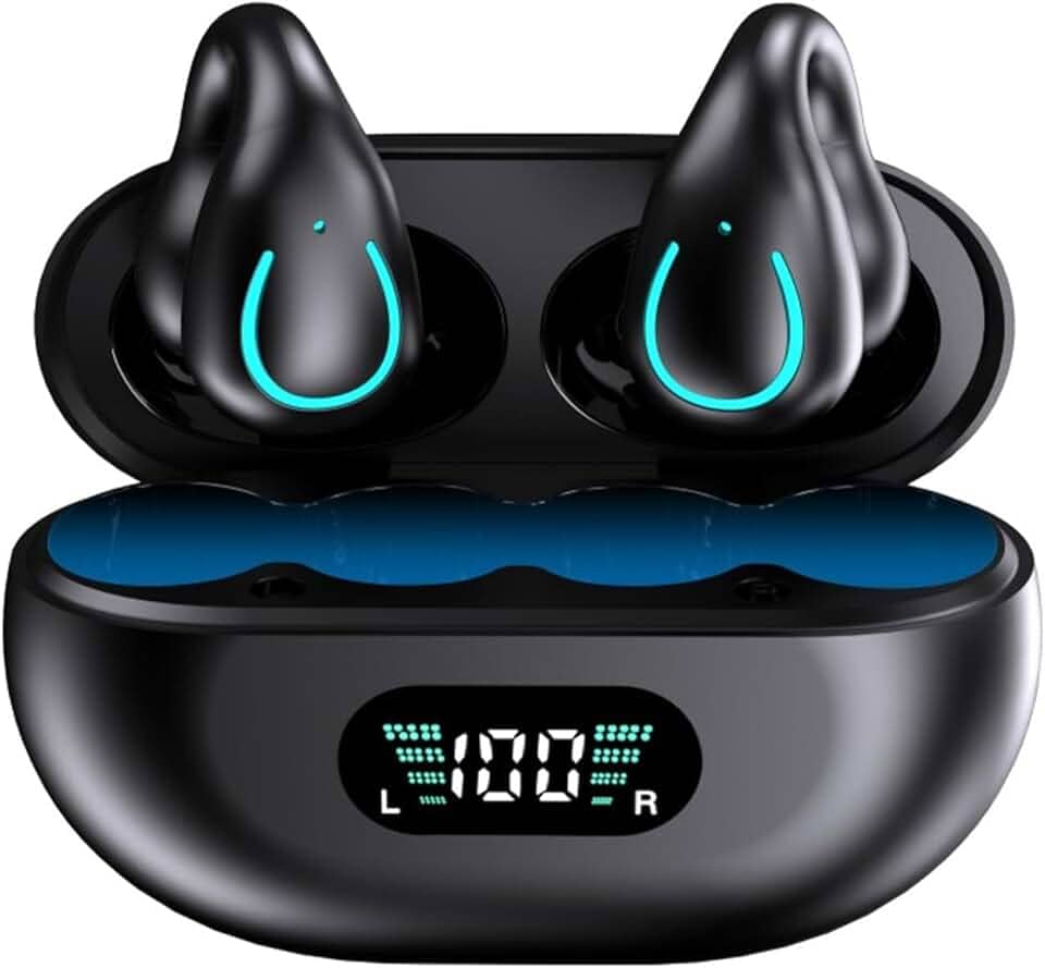 Fones de ouvido esportivos sem fio Bluetooth Lifebee Q71 com clip, condução óssea, Bluetooth 5.3, qualidade de som Hi-Fi e longa autonomia – A escolha perfeita para atividades esportivas e ao ar livre