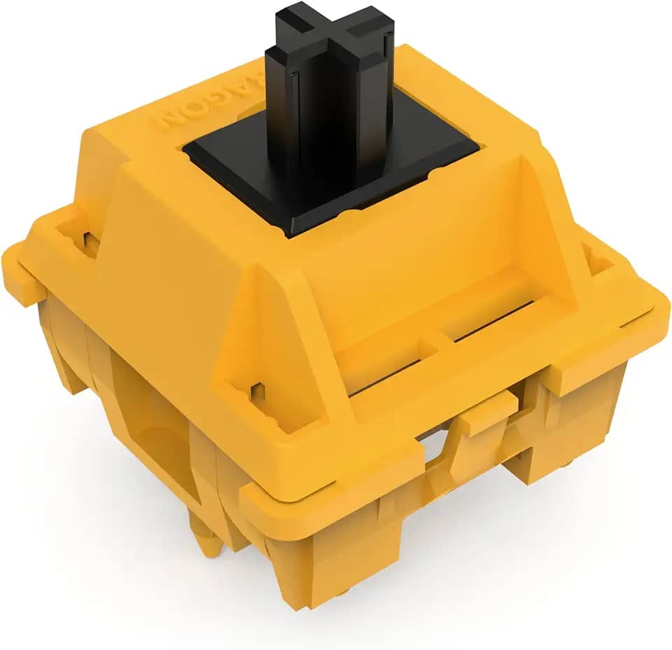 Switch para Teclado Mecânico Redragon Lion Linear Amarelo e Preto 40gf 3 Pinos 38un A121-MJ