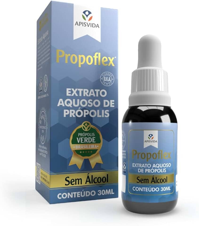 APISVIDA Extrato Aquoso de Própolis Verde Propoflex | 30mL | Produto Natural Sem Álcool e Produção Controlada