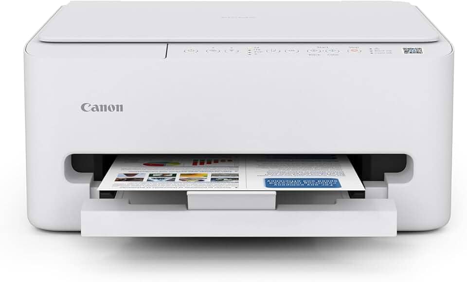 Canon PIXMA TS4320 Impressora jato de tinta colorida sem fio para impressão duplex, branca – Impressora doméstica econômica com copiadora/scanner, design compacto, fácil configuração, garantia