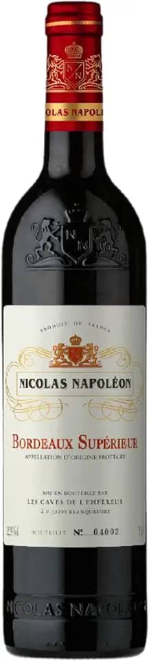 Nicolas Napoleón, Vinho tinto, Merlot e Cabernet Sauvignon, Françês, Castel Freres, 750ml