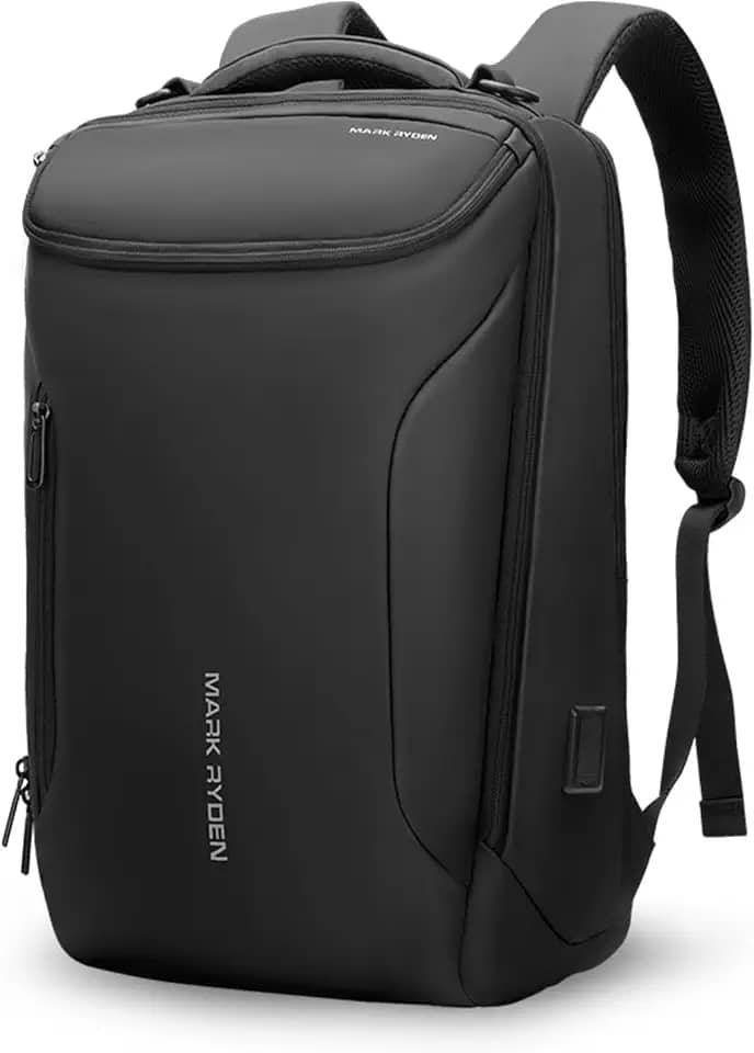 MARK RYDEN Mochila executiva masculina, tecnológica com porta USB, à prova d’água, com design de carro esportivo, para viagem, acomoda notebook de até 17,3 polegadas