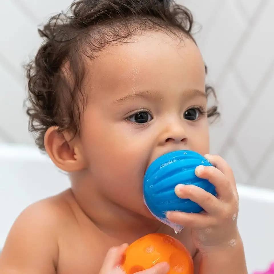 Bolas Sensoriais Coloridas para Bebês, 4 Unidades, Brinquedo Educativo, 6 Meses a 3 Anos