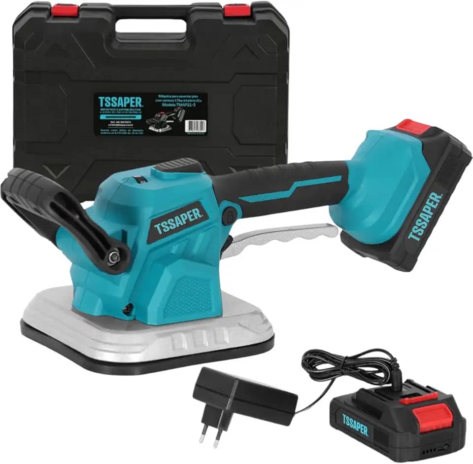 Máquina De Assentar Pisos E Porcelanatos À Bateria 175w 21v Com Ventosa Vibratória