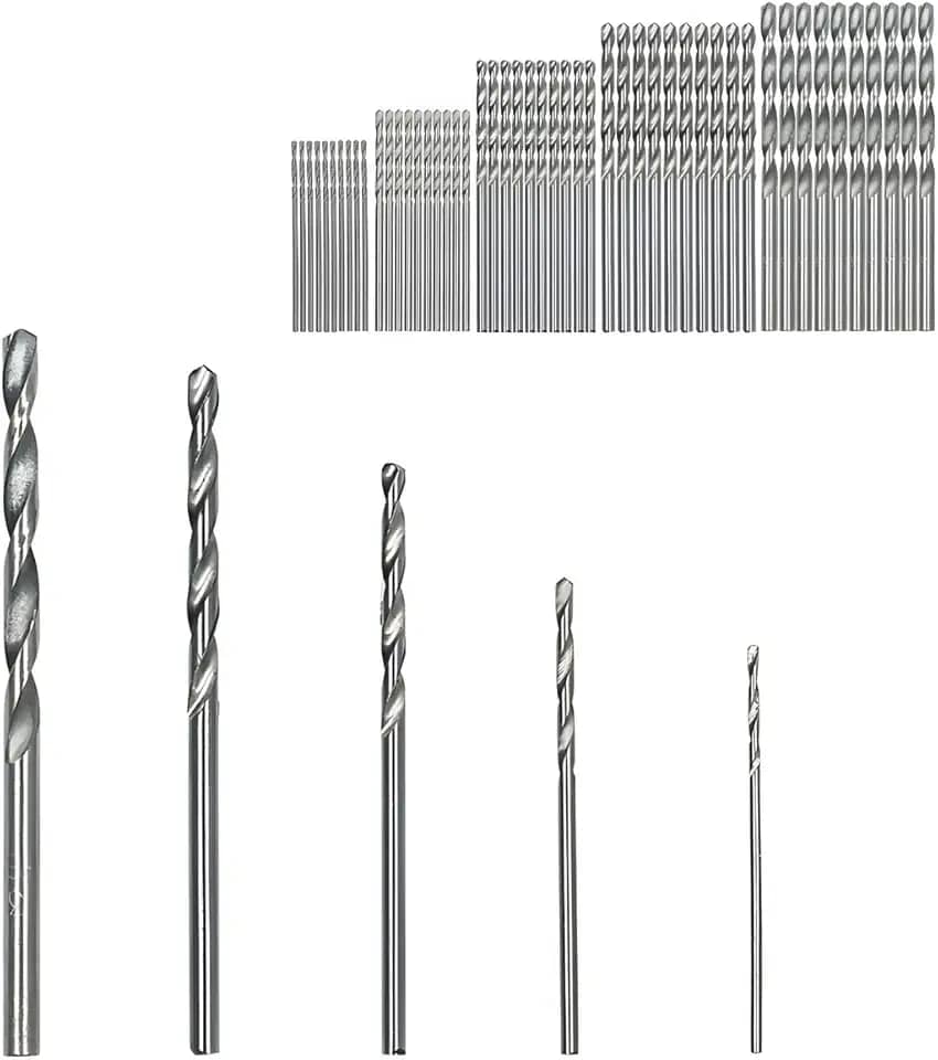 Kit de 50 Brocas para Metal, Madeira e Alumínio, Aço Rápido