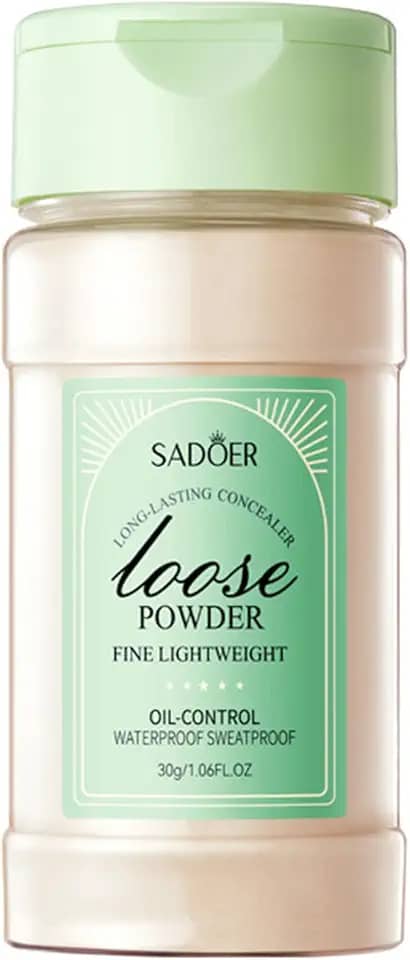 SADOER Seda Leve, Pó Solto, Controle de Oleosidade, Acabamento Natural, Translúcido, 30g