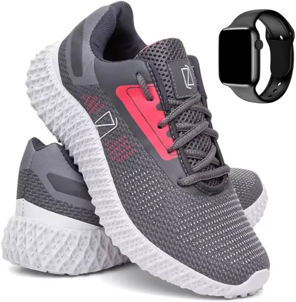 Kit Tênis Feminino Leve + Relógio Digital — Conforto, Estilo & Praticidade para Academia e Caminhada