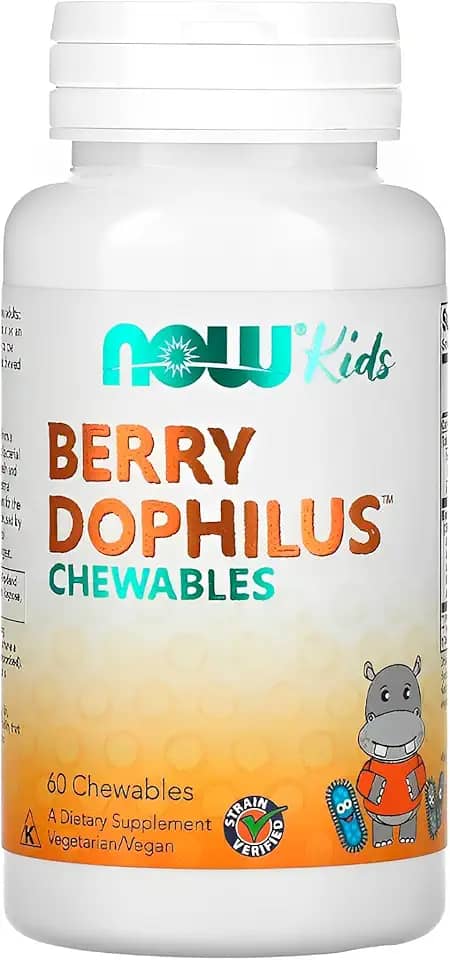 NOW Foods BerryDophilus Infantil 60 Chewable Importado