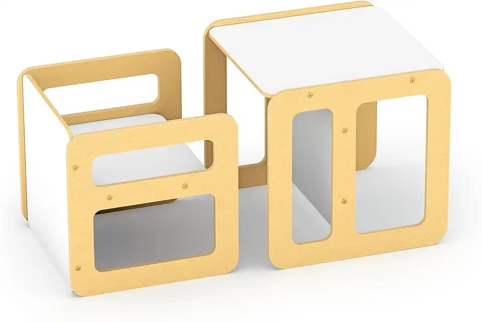 Conj. Mesa e Cadeira Cubo Montessori - Junges