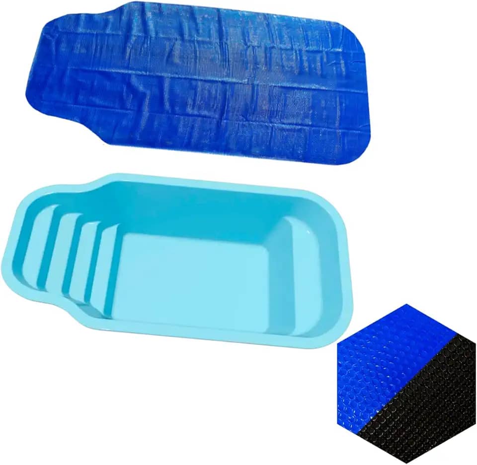Capa Térmica Para Piscina Splash Igui Farol da Barra 6 X 3m 300 Micras Preta E Azul