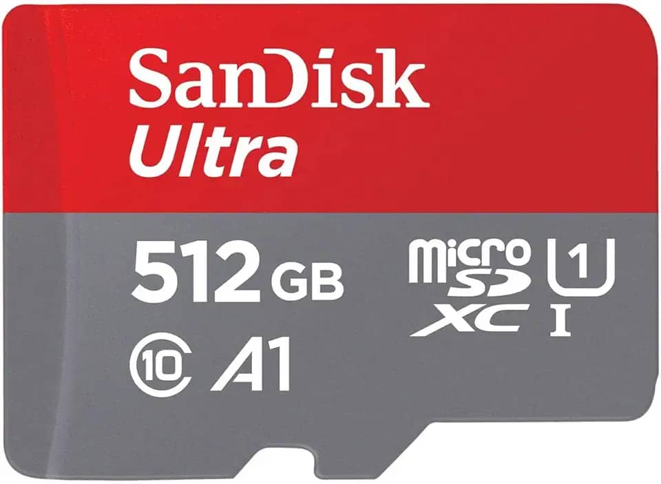 SanDisk Cartão de memória Ultra MicroSDXC UHS-I de 512 GB com adaptador - 100 MB/s, C10, U1, Full HD, A1, Cartão Micro SD - SDSQUAR-512G-GN6MA