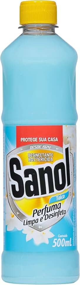 Desinfetante Líquido para uso Geral, Talco, Sanol, 500 ml, Azul
