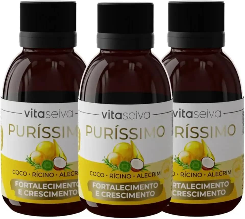 Oleo Para Cabelo Nutridos e Hidratados Umectação 3 em 1 Oleo de Ricino Oleo de Alecrim Oleo de Coco 180 ml