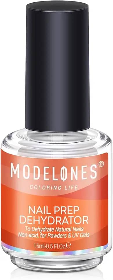 modelones Nail Dehydrator, 15 ml Acid Free Nail Prep Dehydrator for Press Ons/Acrylic Nails/Gel Nail Polish, Hema-Free Primer Bonder